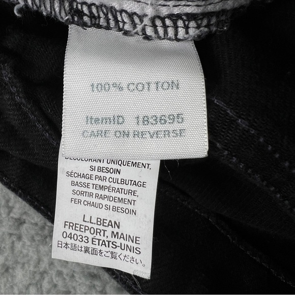 LL BEAN Original Fit Relaxed Elastic Back waist Black Jeans (HEMMED) Size 16 - Picture 8 of 13